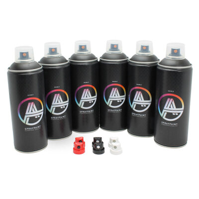 Double A Spraypaint Set 6x 400ml - Black