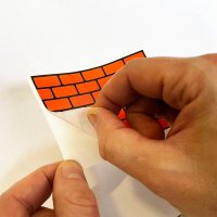 Flux Eggshell Stickers 50 Sticker - Bricks Orange