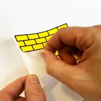 Flux Eggshell Stickers 50 Sticker - Bricks Yellow