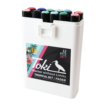 Toki Marker Fader 12 pcs Tropical Set