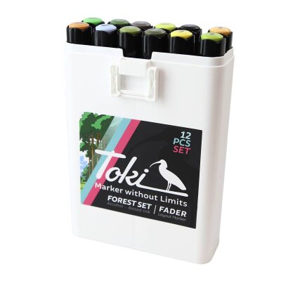 Toki Marker Fader 12 pcs Forest Set