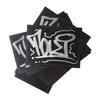 Toki Cracker Sticker Eggshell Black - 50 Stück