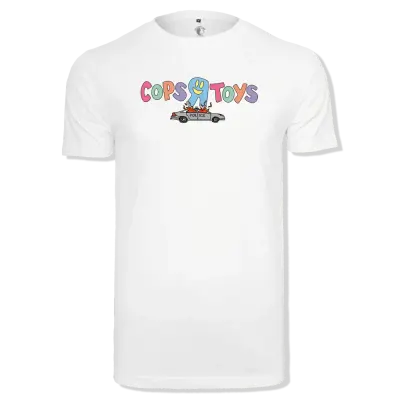 Wasnt Me Clothing - Cops R Toys Copcar T-Shirt Pastell Logo White