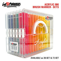 WLM ACRYLIC INK BRUSH-MARKER-SETS - 36 & 72 FARBEN SET