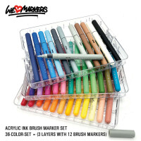 WLM ACRYLIC INK BRUSH-MARKER-SETS - 36 & 72 FARBEN SET
