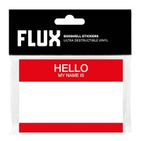 Flux Eggshell Hello My Name Is Stickers 50 Sticker - Rot...