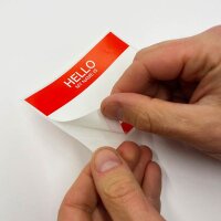 Flux Eggshell Hello My Name Is Stickers 50 Sticker - Rot...